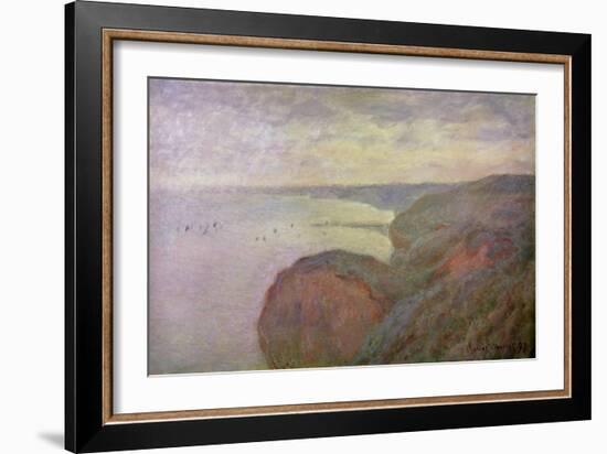 Steep Cliffs Near Dieppe, 1897-Claude Monet-Framed Giclee Print