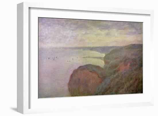 Steep Cliffs Near Dieppe, 1897-Claude Monet-Framed Giclee Print