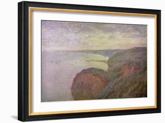 Steep Cliffs Near Dieppe, 1897-Claude Monet-Framed Giclee Print