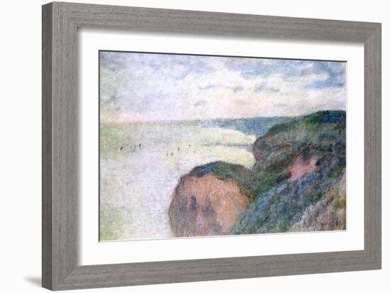 Steep Cliffs Near Dieppe, 1897-Claude Monet-Framed Giclee Print