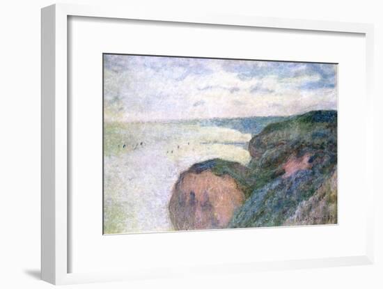 Steep Cliffs Near Dieppe, 1897-Claude Monet-Framed Giclee Print