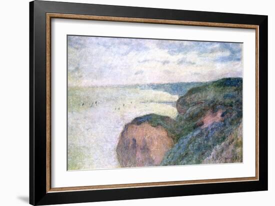 Steep Cliffs Near Dieppe, 1897-Claude Monet-Framed Giclee Print