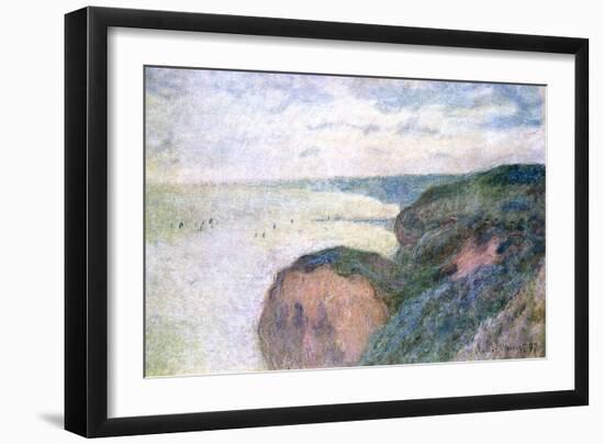 Steep Cliffs Near Dieppe, 1897-Claude Monet-Framed Giclee Print