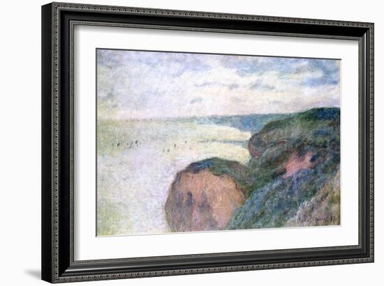 Steep Cliffs Near Dieppe, 1897-Claude Monet-Framed Giclee Print