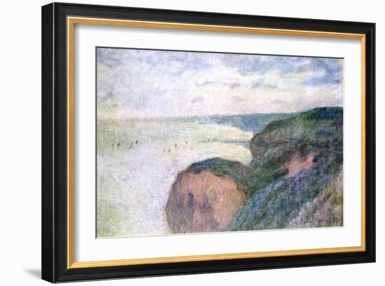 Steep Cliffs Near Dieppe, 1897-Claude Monet-Framed Giclee Print