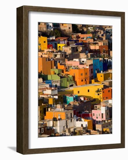 Steep Hill with Colorful Houses, Guanajuato, Mexico-Julie Eggers-Framed Photographic Print