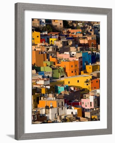 Steep Hill with Colorful Houses, Guanajuato, Mexico-Julie Eggers-Framed Photographic Print