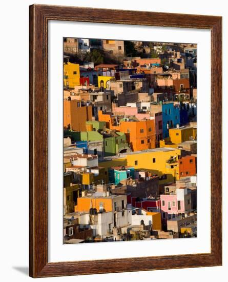 Steep Hill with Colorful Houses, Guanajuato, Mexico-Julie Eggers-Framed Photographic Print