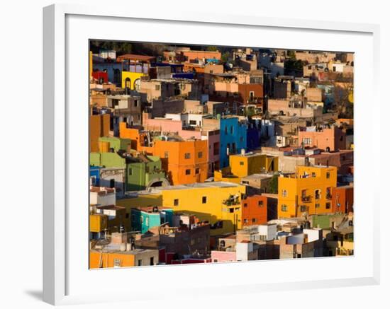 Steep Hill with Colorful Houses, Guanajuato, Mexico-Julie Eggers-Framed Photographic Print