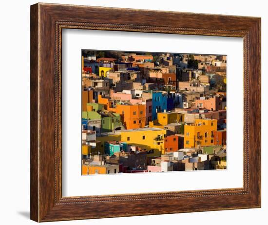 Steep Hill with Colorful Houses, Guanajuato, Mexico-Julie Eggers-Framed Photographic Print