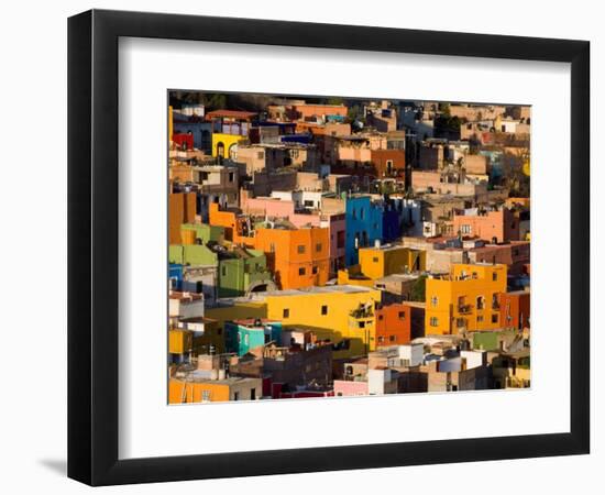 Steep Hill with Colorful Houses, Guanajuato, Mexico-Julie Eggers-Framed Photographic Print