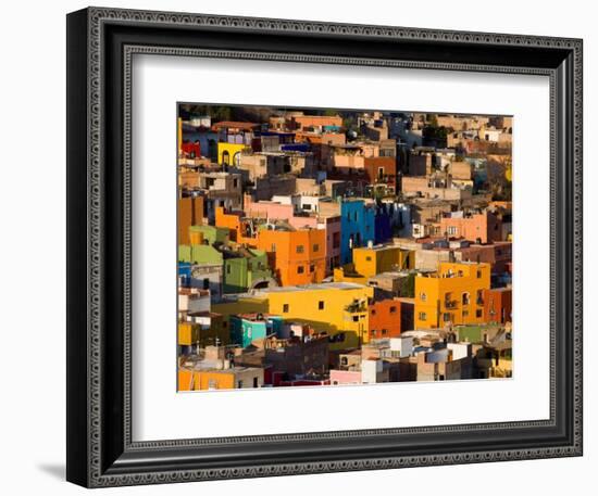 Steep Hill with Colorful Houses, Guanajuato, Mexico-Julie Eggers-Framed Photographic Print