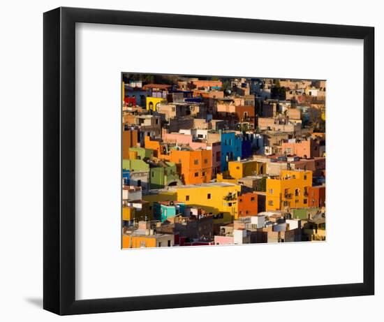 Steep Hill with Colorful Houses, Guanajuato, Mexico-Julie Eggers-Framed Photographic Print