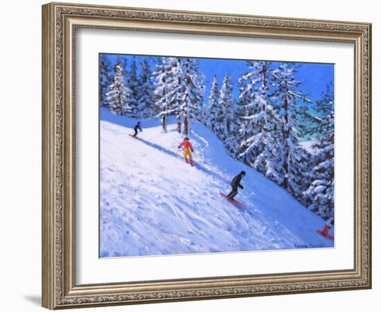 Steep slope,Les Arcs,France-Andrew Macara-Framed Giclee Print