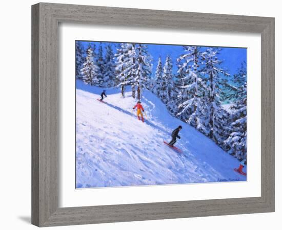 Steep slope,Les Arcs,France-Andrew Macara-Framed Giclee Print