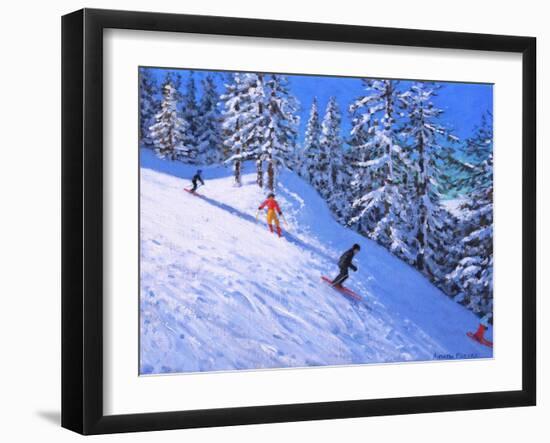 Steep slope,Les Arcs,France-Andrew Macara-Framed Giclee Print