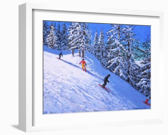 Steep slope,Les Arcs,France-Andrew Macara-Framed Giclee Print