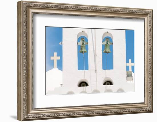 Steeple, Bells, Crosses, Island Sifnos, the Cyclades, Greece-Alexander Georgiadis-Framed Photographic Print