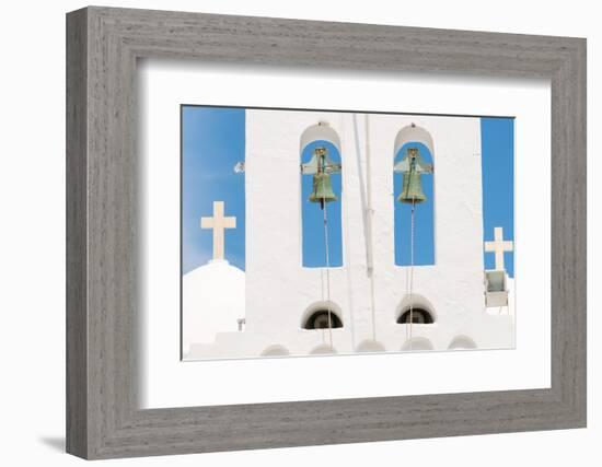 Steeple, Bells, Crosses, Island Sifnos, the Cyclades, Greece-Alexander Georgiadis-Framed Photographic Print