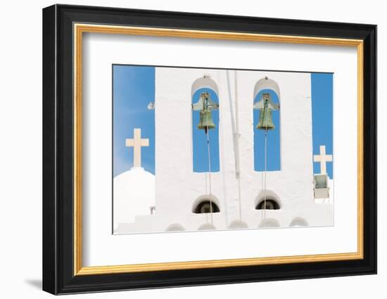 Steeple, Bells, Crosses, Island Sifnos, the Cyclades, Greece-Alexander Georgiadis-Framed Photographic Print