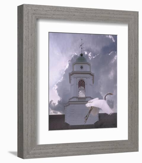 Steeple Flyby-Steve Hunziker-Framed Art Print