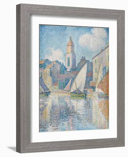 Steeple of Saint Tropez, 1896-Paul Signac-Framed Giclee Print