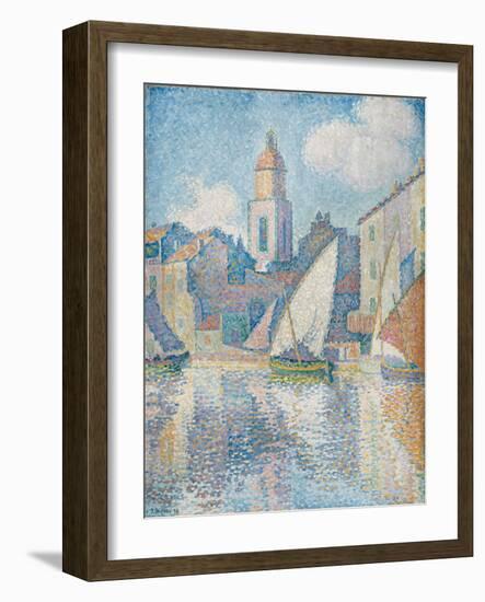 Steeple of Saint Tropez, 1896-Paul Signac-Framed Giclee Print