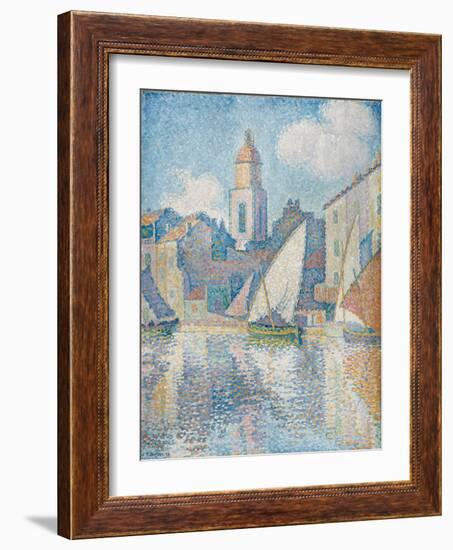 Steeple of Saint Tropez, 1896-Paul Signac-Framed Giclee Print