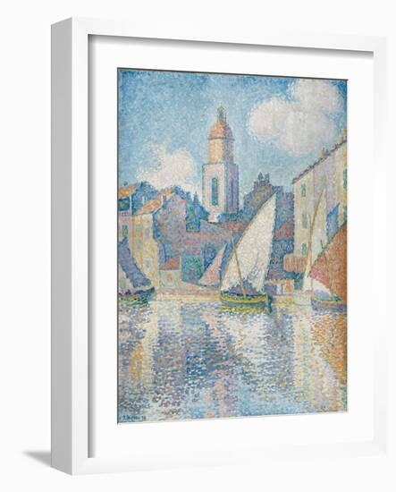 Steeple of Saint Tropez, 1896-Paul Signac-Framed Giclee Print