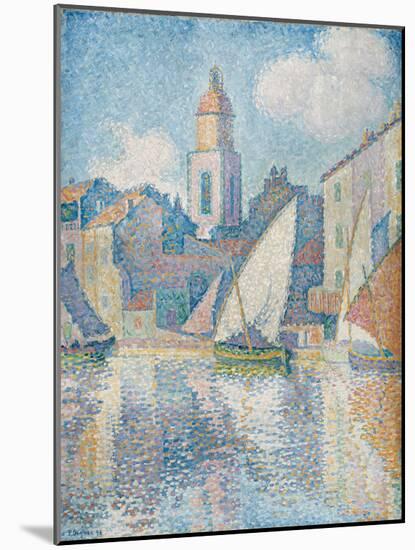 Steeple of Saint Tropez, 1896-Paul Signac-Mounted Giclee Print