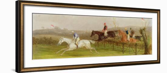 Steeplechasing: the Hurdle, 1869-William Joseph Shayer-Framed Giclee Print