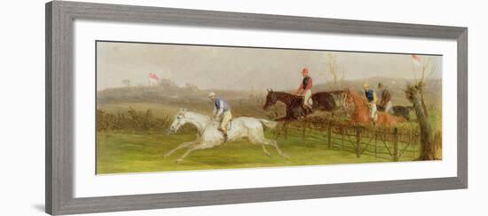 Steeplechasing: the Hurdle, 1869-William Joseph Shayer-Framed Giclee Print