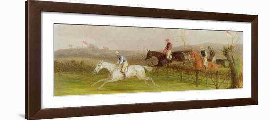 Steeplechasing: the Hurdle, 1869-William Joseph Shayer-Framed Giclee Print