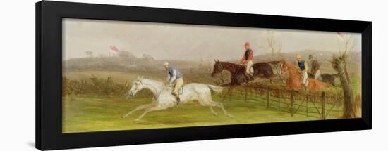 Steeplechasing: the Hurdle, 1869-William Joseph Shayer-Framed Giclee Print