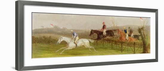 Steeplechasing: the Hurdle, 1869-William Joseph Shayer-Framed Giclee Print