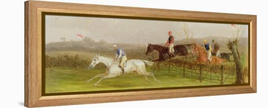 Steeplechasing: the Hurdle, 1869-William Joseph Shayer-Framed Premier Image Canvas