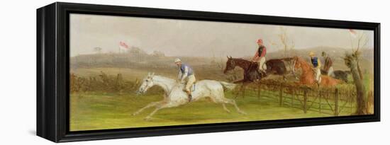 Steeplechasing: the Hurdle, 1869-William Joseph Shayer-Framed Premier Image Canvas