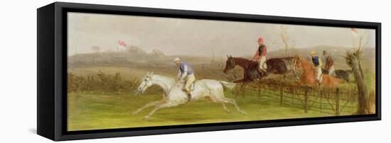 Steeplechasing: the Hurdle, 1869-William Joseph Shayer-Framed Premier Image Canvas