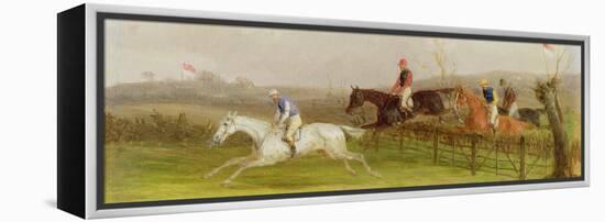 Steeplechasing: the Hurdle, 1869-William Joseph Shayer-Framed Premier Image Canvas