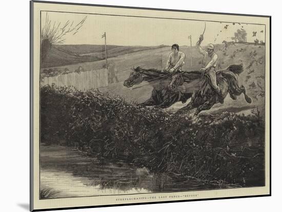 Steeplechasing, the Last Fence, Before-William Small-Mounted Giclee Print