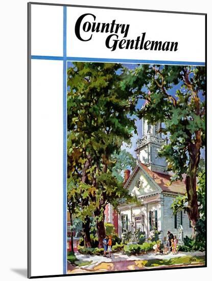 "Steepled Church," Country Gentleman Cover, April 1, 1939-G. Kay-Mounted Giclee Print