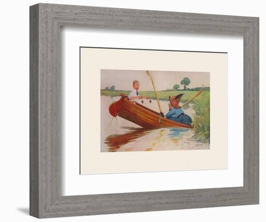 Steer Henry, You're the Coxswain!-Charles Crombie-Framed Premium Giclee Print