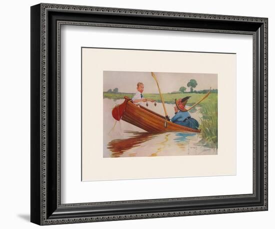 Steer Henry, You're the Coxswain!-Charles Crombie-Framed Premium Giclee Print
