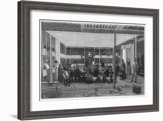 Steerage Passengers on Board an Atlantic Liner-null-Framed Art Print