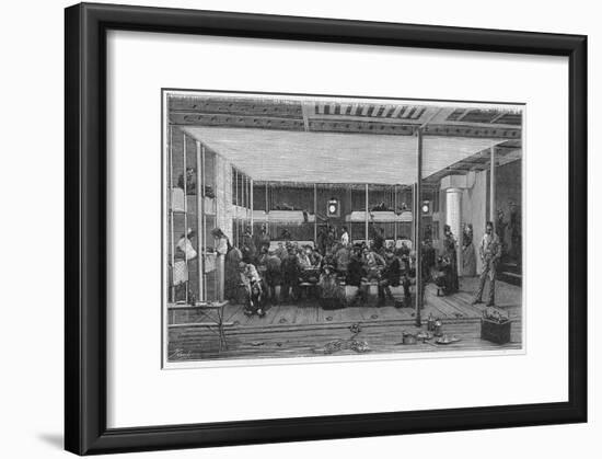 Steerage Passengers on Board an Atlantic Liner-null-Framed Art Print