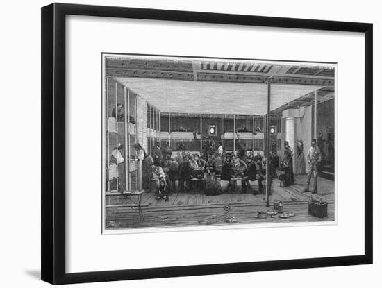 Steerage Passengers on Board an Atlantic Liner-null-Framed Art Print