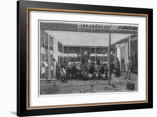 Steerage Passengers on Board an Atlantic Liner-null-Framed Art Print