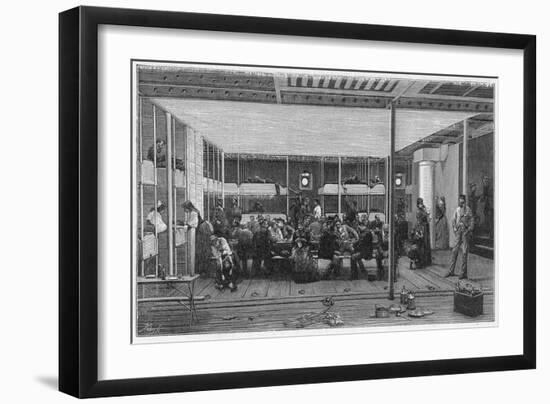 Steerage Passengers on Board an Atlantic Liner-null-Framed Art Print