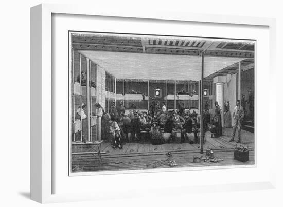 Steerage Passengers on Board an Atlantic Liner-null-Framed Art Print