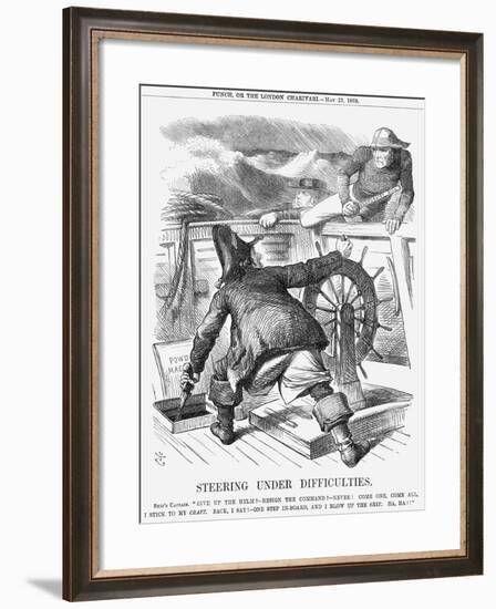 Steering under Difficulties, 1868-John Tenniel-Framed Giclee Print